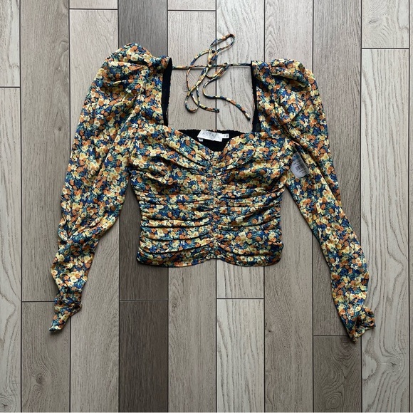 Floral Puff Sleeve Top - Picture 1 of 8